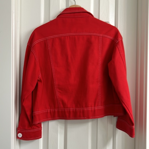 Red denim jacket - Picture 4 of 6